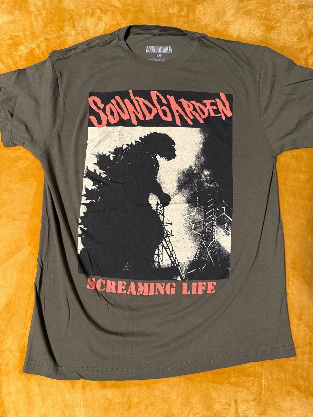 Soundgarden- Screaming Life Graphic Tee - Olive Green